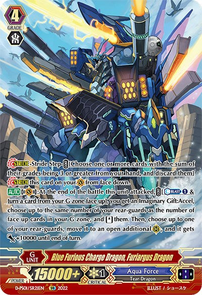 Blue Furious Charge Dragon, Furiargus Dragon (D-PS01/SR21EN) [P Clan Collection 2022] | Total Play