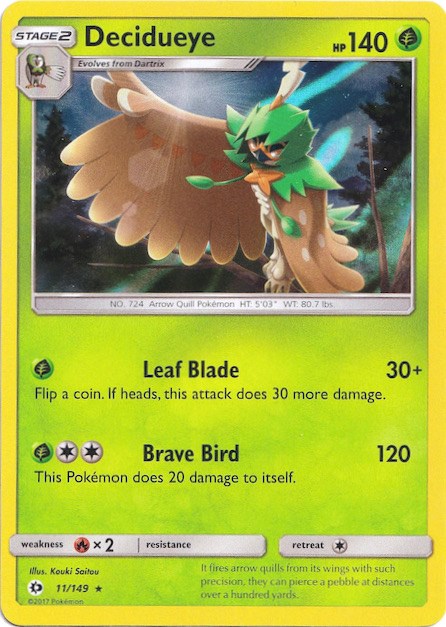 Decidueye (11/149) (Water Web Holo) [Sun & Moon: Base Set] | Total Play