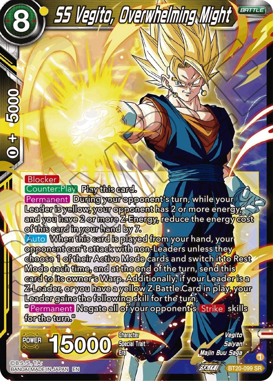 SS Vegito, Overwhelming Might (BT20-099) [Power Absorbed] | Total Play