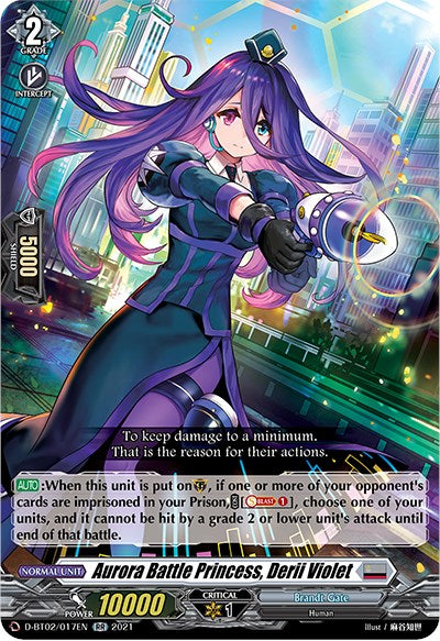 Aurora Battle Princess, Derii Violet (D-BT02/017EN) [A Brush with the Legends] | Total Play