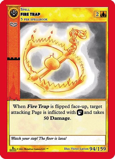Fire Trap [Cryptid Nation: First Edition] | Total Play
