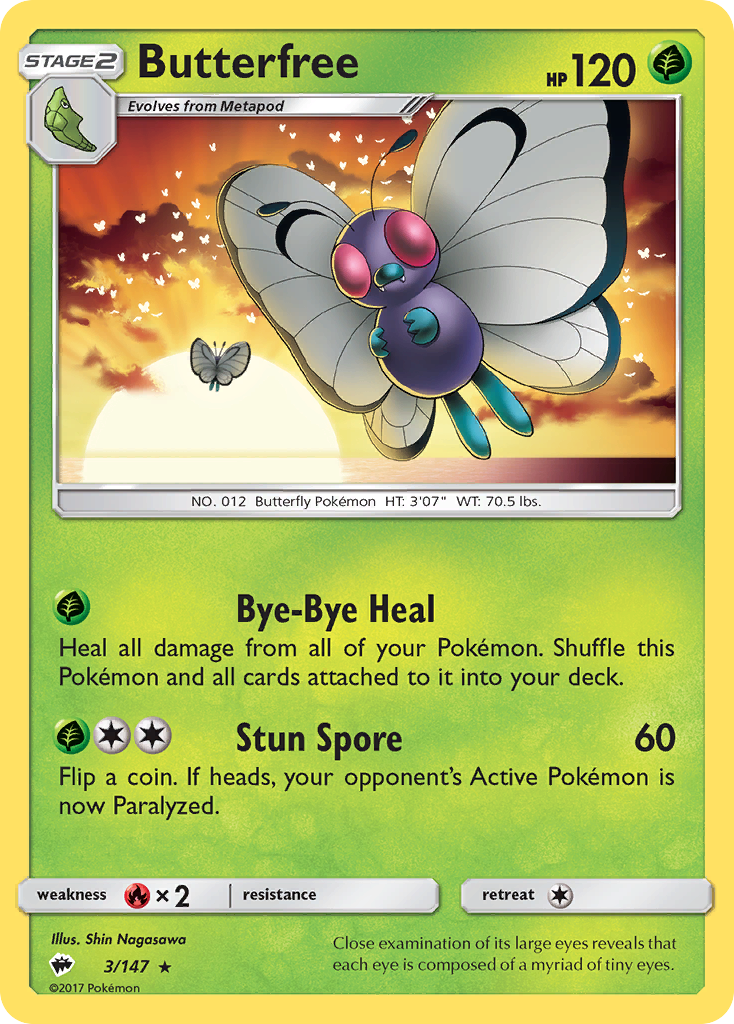 Butterfree (3/147) [Sun & Moon: Burning Shadows] | Total Play