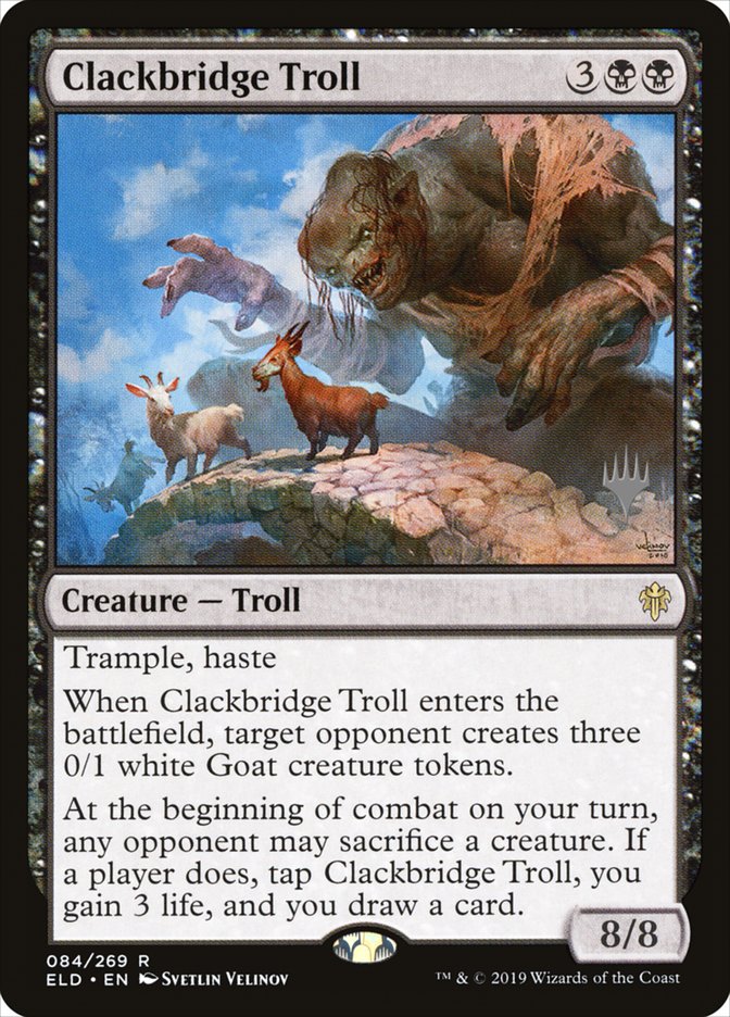 Clackbridge Troll (Promo Pack) [Throne of Eldraine Promos] | Total Play