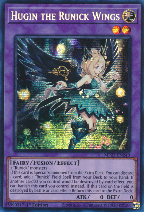 Hugin the Runick Wings [MP23-EN249] Prismatic Secret Rare | Total Play