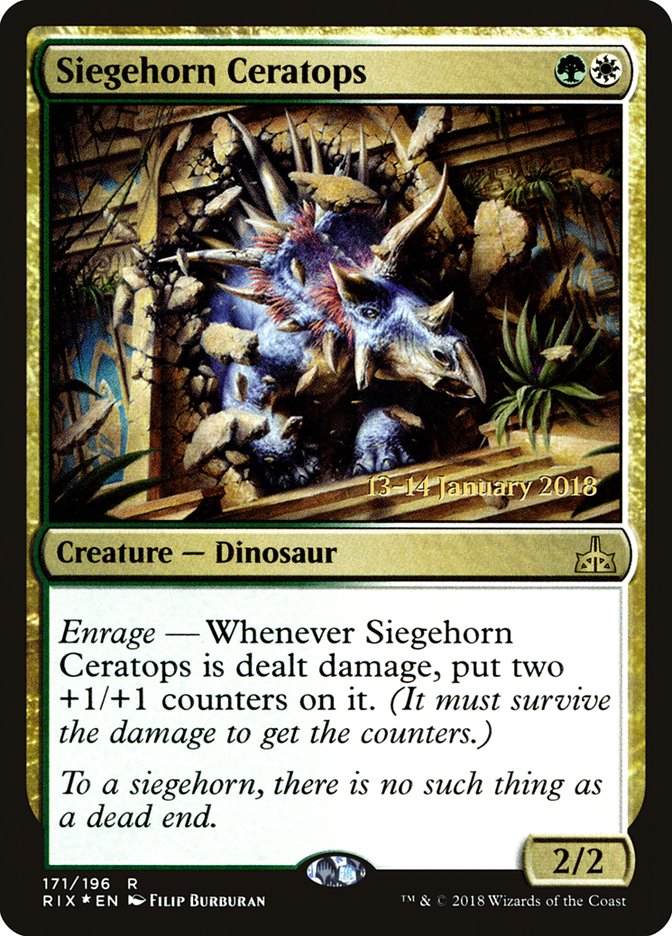 Siegehorn Ceratops [Rivals of Ixalan Prerelease Promos] | Total Play