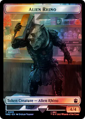 Alien Rhino // Cyberman Double-Sided Token (Surge Foil) [Doctor Who Tokens] | Total Play