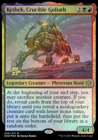 Kethek, Crucible Goliath [Phyrexia: All Will Be One Prerelease Promos] | Total Play