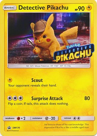 Detective Pikachu (SM170) (Detective Pikachu Stamped) [Sun & Moon: Black Star Promos] | Total Play