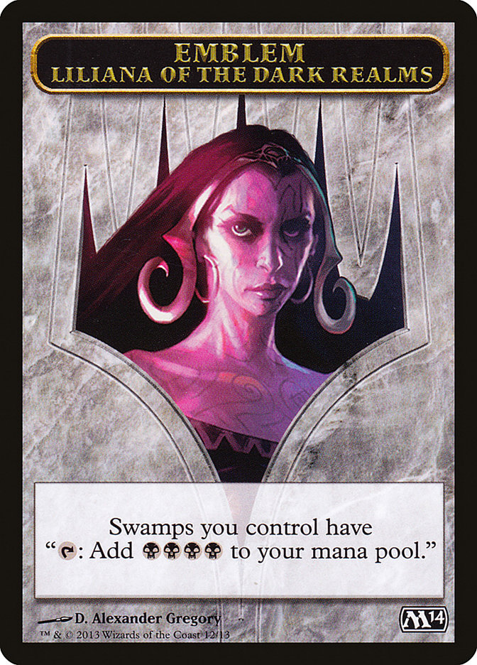 Liliana of the Dark Realms Emblem [Magic 2014 Tokens] | Total Play