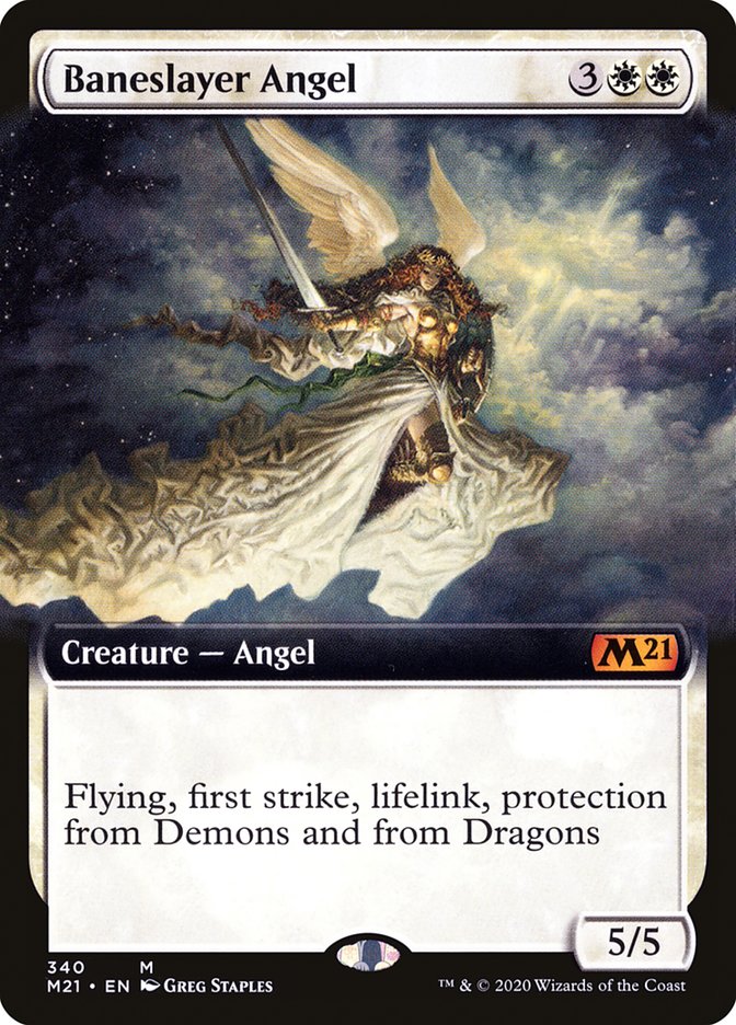 Baneslayer Angel (Extended Art) [Core Set 2021] | Total Play