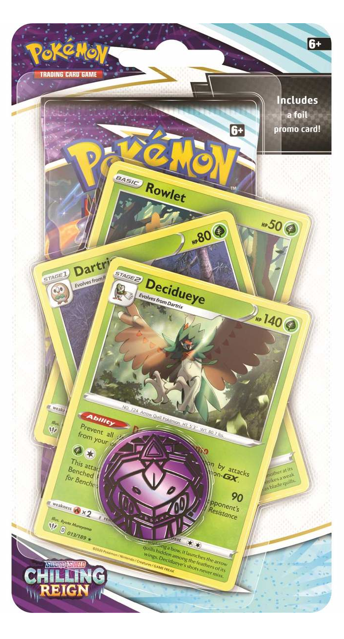 Sword & Shield: Chilling Reign - Single Pack Blister (Decidueye, Dartrix, Rowlet) | Total Play