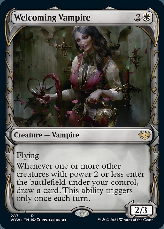 Welcoming Vampire (Showcase Fang Frame) [Innistrad: Crimson Vow] | Total Play