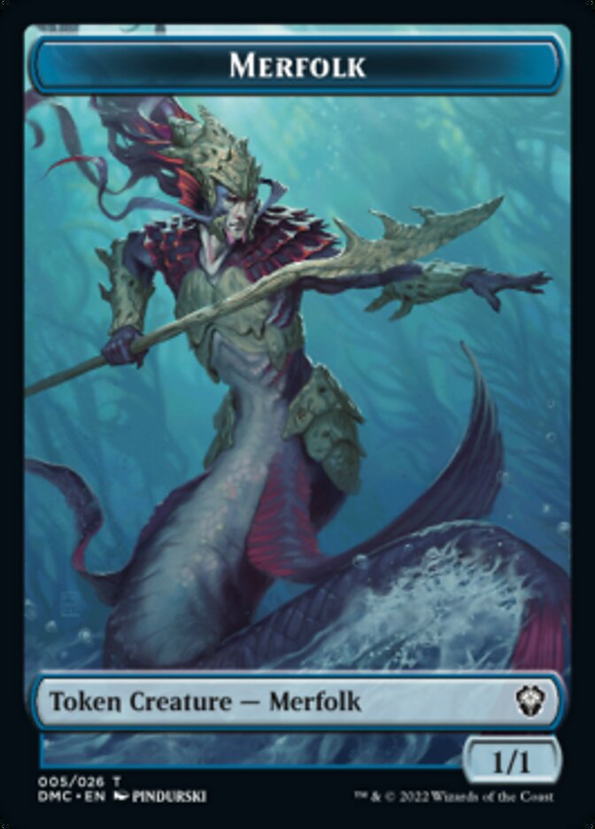 Saproling // Merfolk Double-Sided Token [Dominaria United Tokens] | Total Play