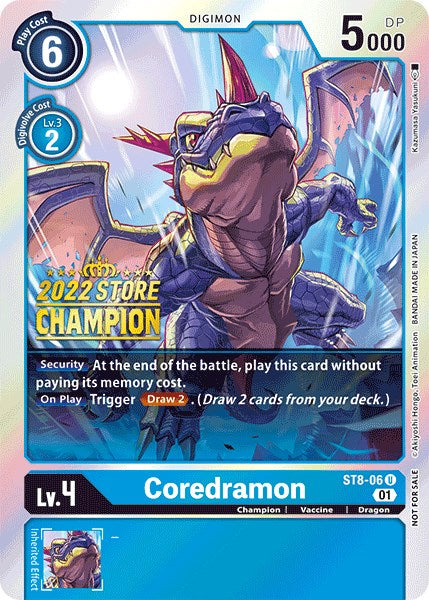 Coredramon [ST8-06] (2022 Store Champion) [Starter Deck: Ulforce Veedramon Promos] | Total Play