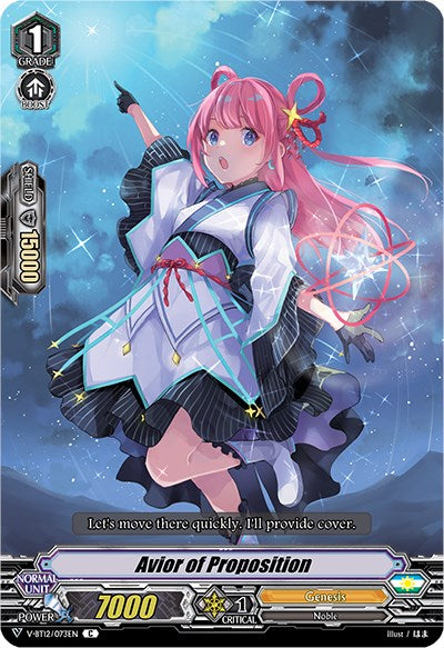 Avior of Proposition (V-BT12/073EN) [Divine Lightning Radiance] | Total Play