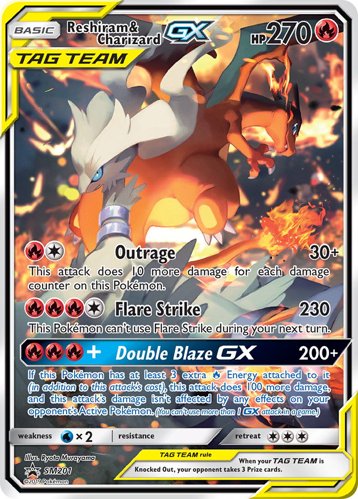 Reshiram & Charizard GX (SM201) [Sun & Moon: Black Star Promos] | Total Play