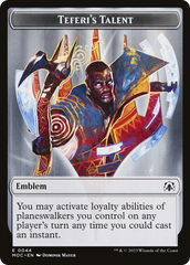 First Mate Ragavan // Teferi's Talent Emblem Double-Sided Token [March of the Machine Commander Tokens] | Total Play