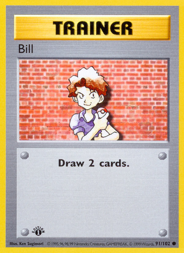 Bill (91/102) (Shadowless) [Base Set 1st Edition] | Total Play