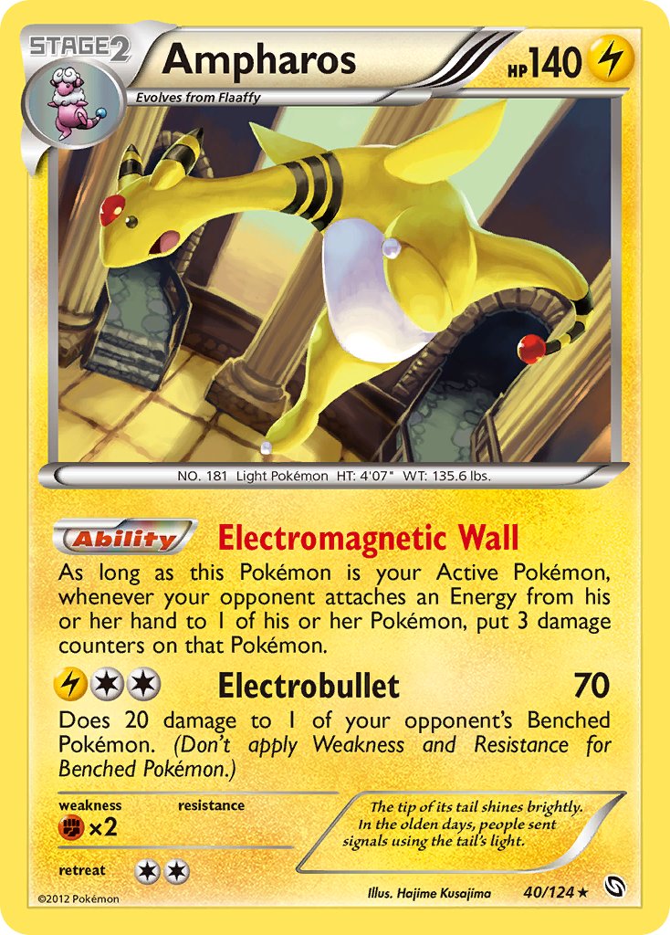 Ampharos (40/124) (Cosmos Holo) (Blister Exclusive) [Black & White: Dragons Exalted] | Total Play