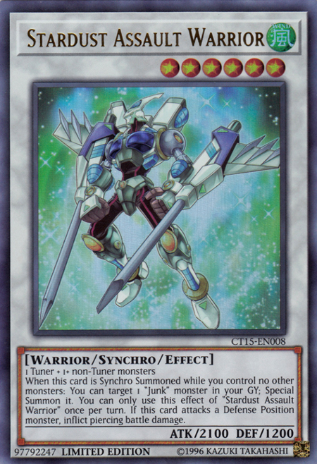 Stardust Assault Warrior [CT15-EN008] Ultra Rare | Total Play