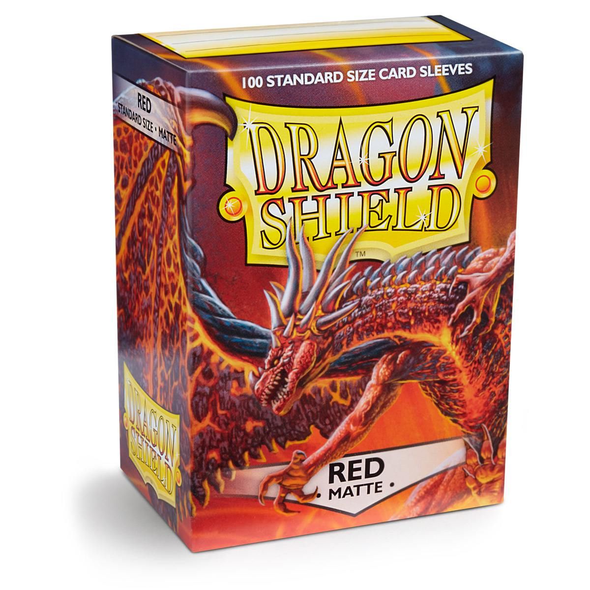 Dragon Shield: Standard 100ct Sleeves - Red (Matte) | Total Play