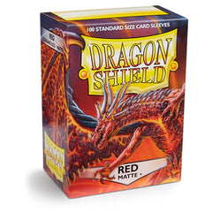 Dragon Shield: Standard 100ct Sleeves - Red (Matte) | Total Play
