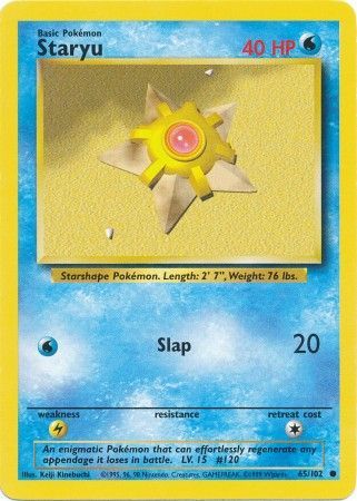 Staryu (65/102) [Base Set Unlimited] | Total Play