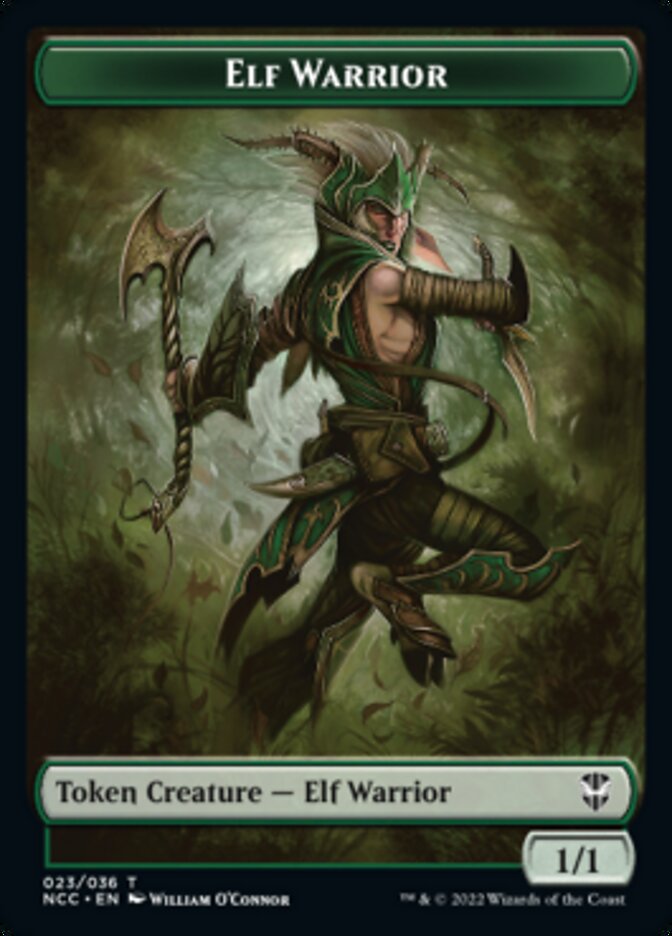 Elf Warrior // Wurm Double-Sided Token [Streets of New Capenna Commander Tokens] | Total Play