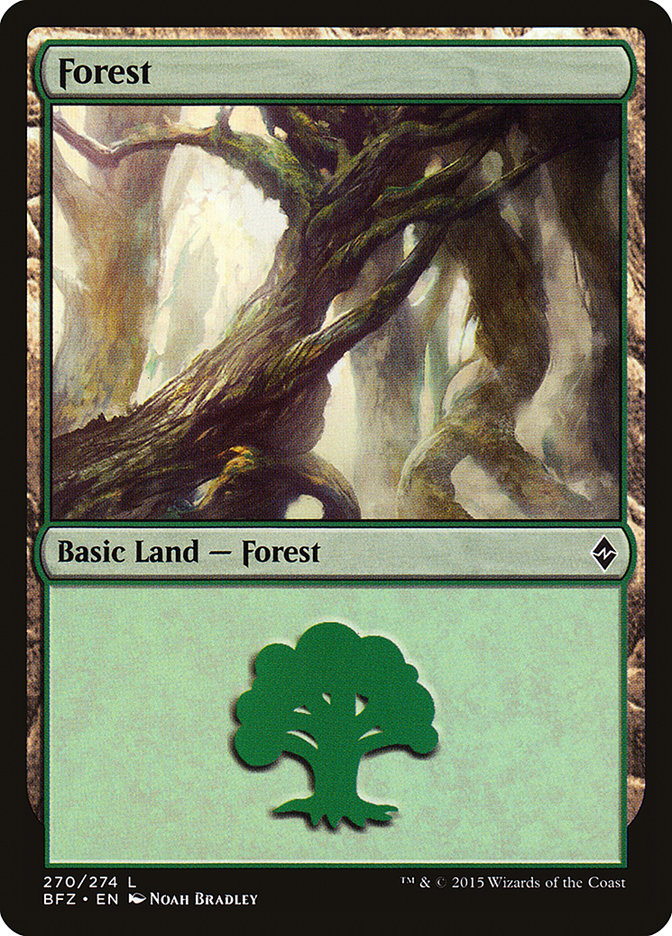 Forest (270a) [Battle for Zendikar] | Total Play