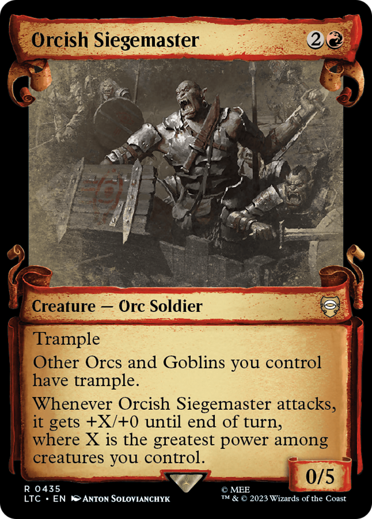 Orcish Siegemaster [The Lord of the Rings: Tales of Middle-Earth Commander Showcase Scrolls] | Total Play