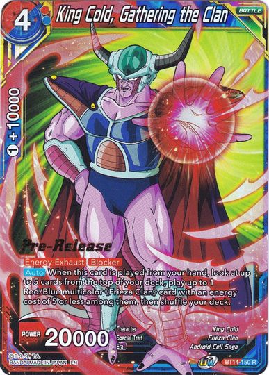 King Cold, Gathering the Clan (BT14-150) [Cross Spirits Prerelease Promos] | Total Play