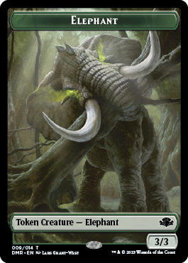 Elephant Token [Dominaria Remastered Tokens] | Total Play