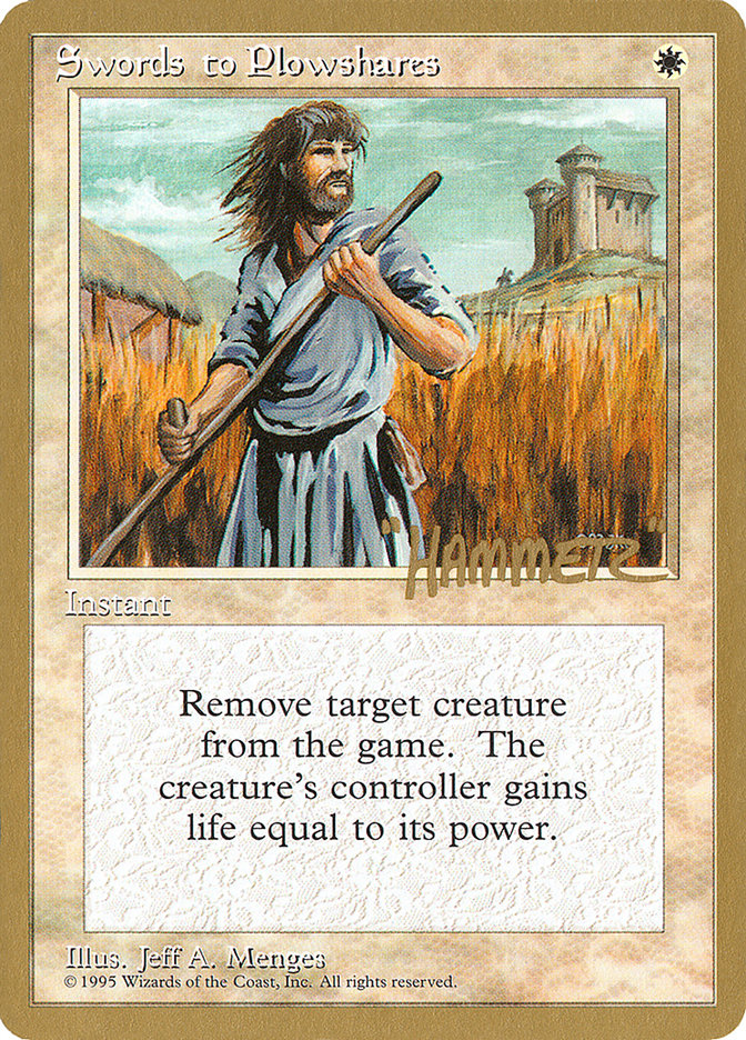 Swords to Plowshares (Shawn "Hammer" Regnier) [Pro Tour Collector Set] | Total Play