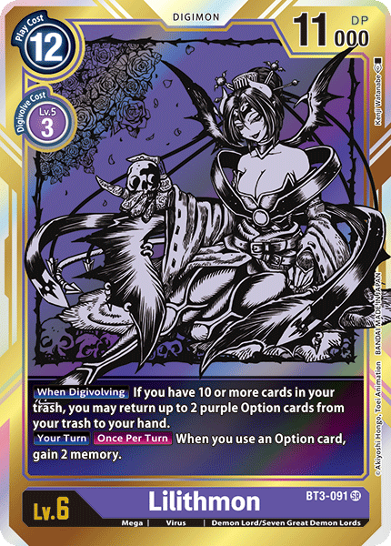 Lilithmon [BT3-091] (Alternate Art) [Release Special Booster Ver.1.0] | Total Play