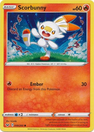 Scorbunny (030/202) (Cosmos Holo) [Sword & Shield: Base Set] | Total Play