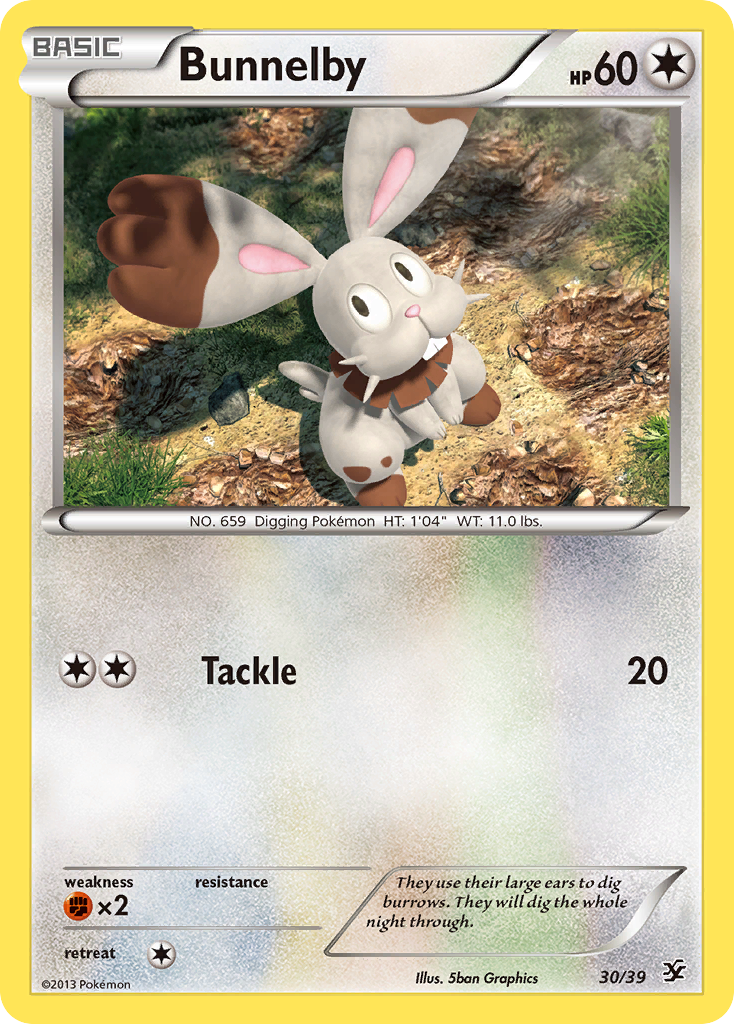 Bunnelby (30/39) [XY: Kalos Starter Set] | Total Play