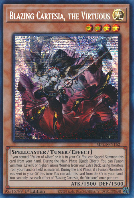 Blazing Cartesia, the Virtuous [MP23-EN162] Prismatic Secret Rare | Total Play