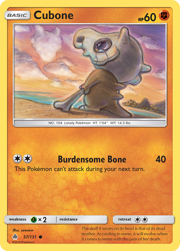 Cubone (57/131) [Sun & Moon: Forbidden Light] | Total Play