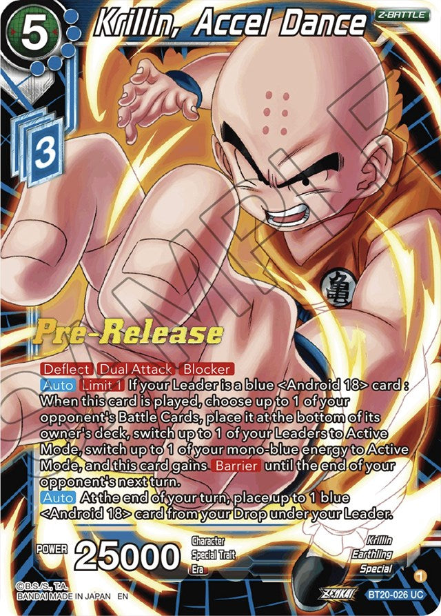 Krillin, Accel Dance (BT20-026) [Power Absorbed Prerelease Promos] | Total Play