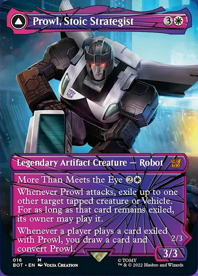 Prowl, Stoic Strategist // Prowl, Pursuit Vehicle (Shattered Glass) [Transformers] | Total Play