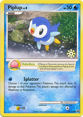 Piplup (72/100) [Countdown Calendar Promos] | Total Play