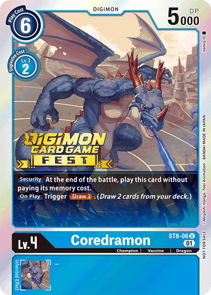 Coredramon [ST8-06] (Digimon Card Game Fest 2022) [Starter Deck: Ulforce Veedramon Promos] | Total Play