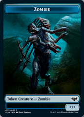 Zombie (008) // Zombie (005) Double-Sided Token [Innistrad: Crimson Vow Tokens] | Total Play