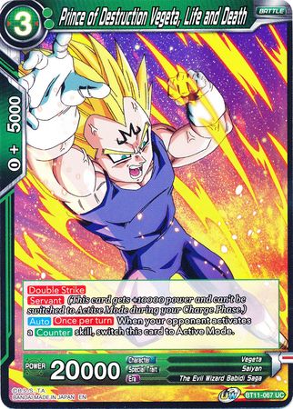 Prince of Destruction Vegeta, Life and Death (BT11-067) [Vermilion Bloodline] | Total Play