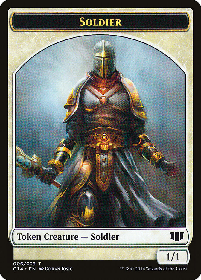 Soldier // Spirit Double-Sided Token [Commander 2014 Tokens] | Total Play