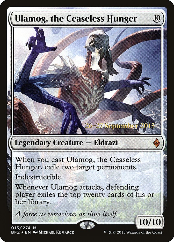 Ulamog, the Ceaseless Hunger [Battle for Zendikar Prerelease Promos] | Total Play