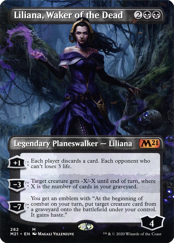 Liliana, Waker of the Dead (Borderless) [Core Set 2021] | Total Play