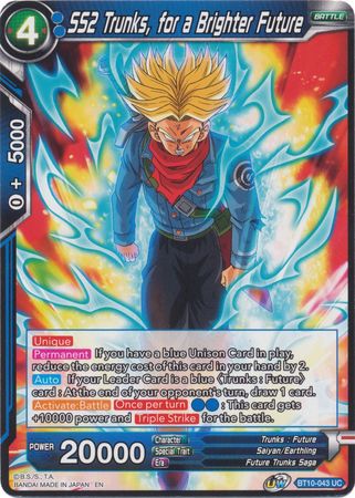 SS2 Trunks, for a Brighter Future (BT10-043) [Rise of the Unison Warrior] | Total Play