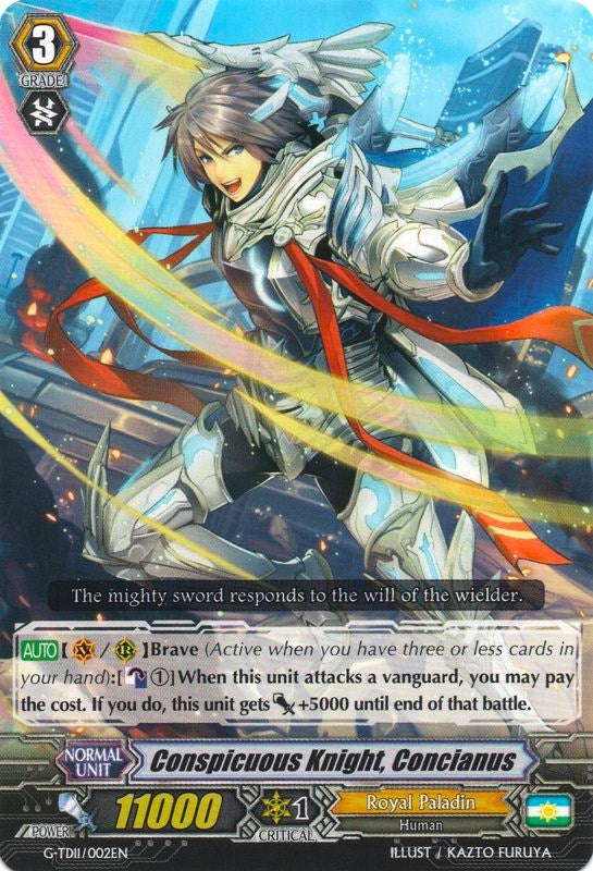 Conspicuous Knight, Concianus (G-TD11/002EN) [Divine Knight of Heavenly Decree] | Total Play