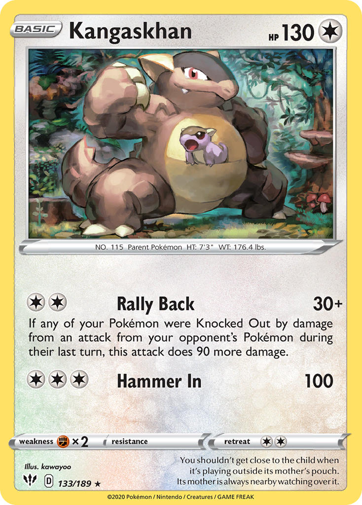 Kangaskhan (133/189) (Theme Deck Exclusive) [Sword & Shield: Darkness Ablaze] | Total Play